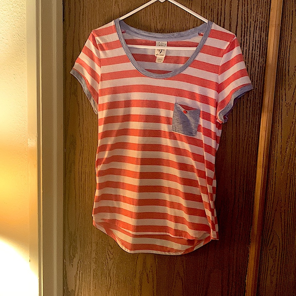 Red/White & Blue XL T-Shirt by Self Esteem.  Gently worn, w/short sleeves.